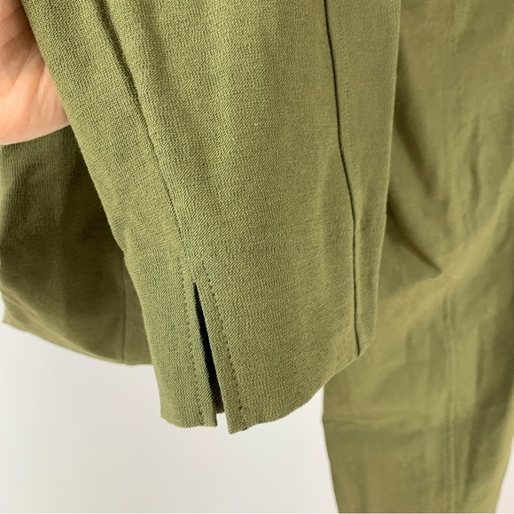 NWT Eileen Fisher Olive Green Washable Stretch Crepe Pants Small S - Picture 9 of 11